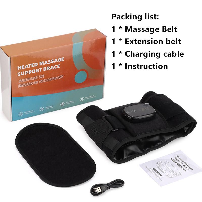 Electric Waist Massager, LED Light 5-level Temperature Adjustment Hot Compress Lower Back Waist Massage Belt, Waist Wrap for Women & Men Chrismas Gift