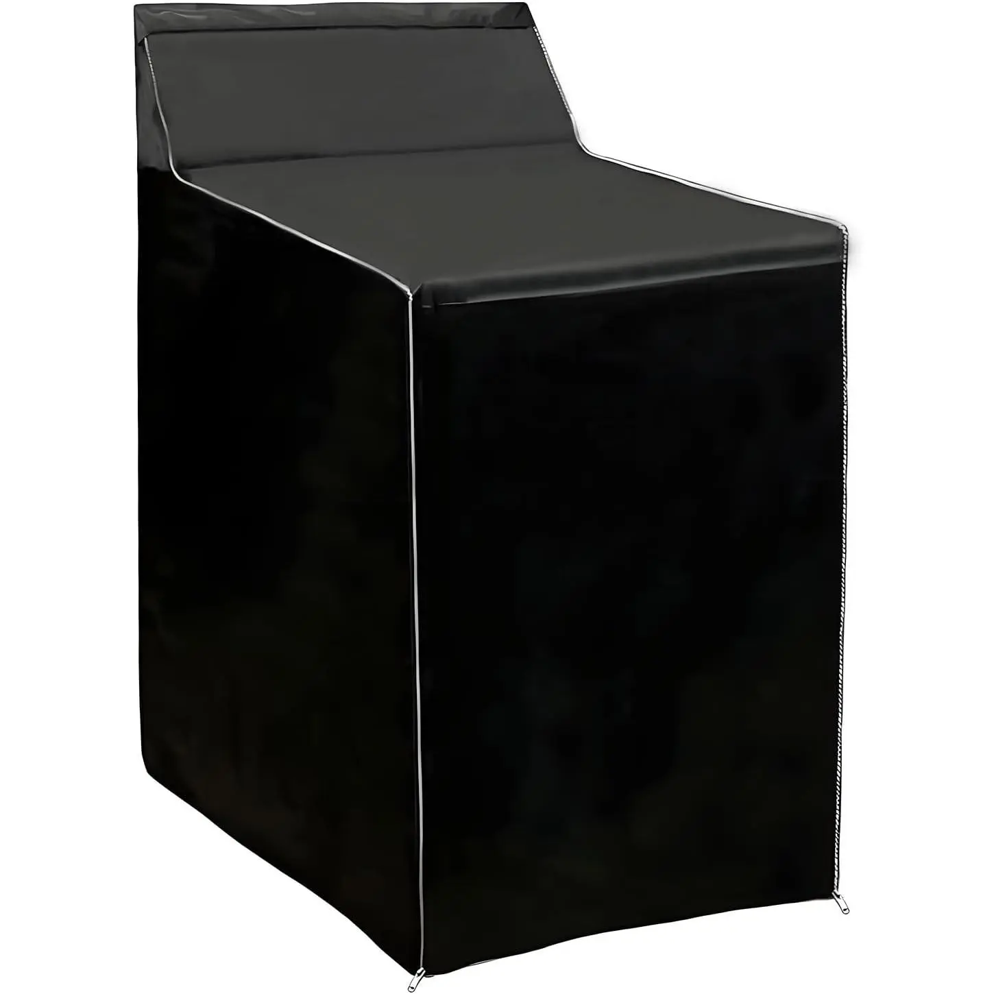 Washer and Dryer Covers Outdoor Washing Machine Cover for Top and Front Load, 420D PU Waterproof Laundry Dryer Cover with Zipper and Storage Bag, W29"x D28"x H43" (Black)