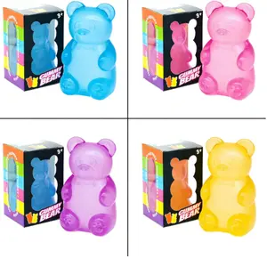 Stress Bear Taba Squishy Balls, Bear Toy Taba Squishy Fidgets Toys for Kids Stress Relieving Item Stress Relief Squeeze Balls for Valentines Day Gifts Birthday Gifts Party Favors-Rosy