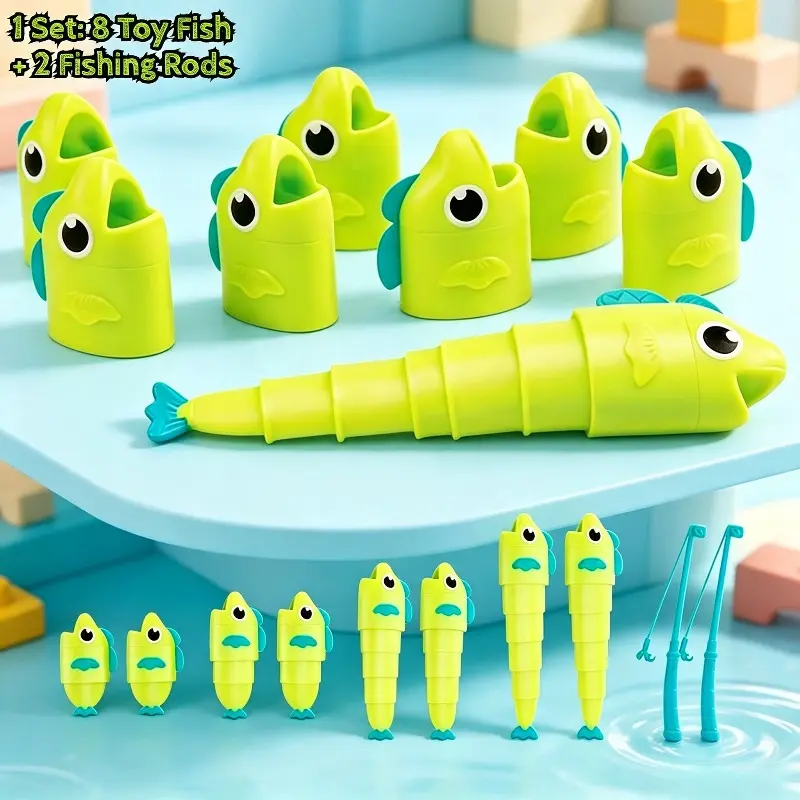Master Battle Magnetic Fishing Toy, Fishing Rods, Dual‑rod Length‑Competition Game, Kids Educational Reaction Training, Novel Stress‑Relief Birthday Gift