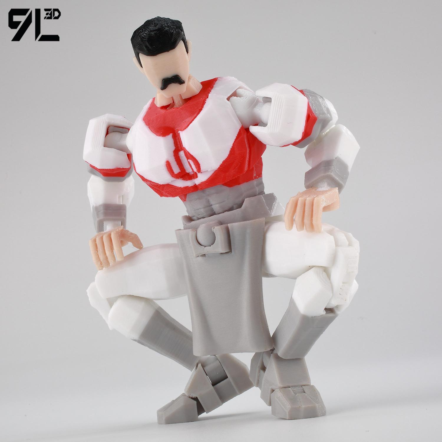 9L3D Printed Invincible Tech Jacker T13 Lucky13 Action Figure Dummy13 Motorcycle Multi-Jointed Collectible Model Toy Titan13