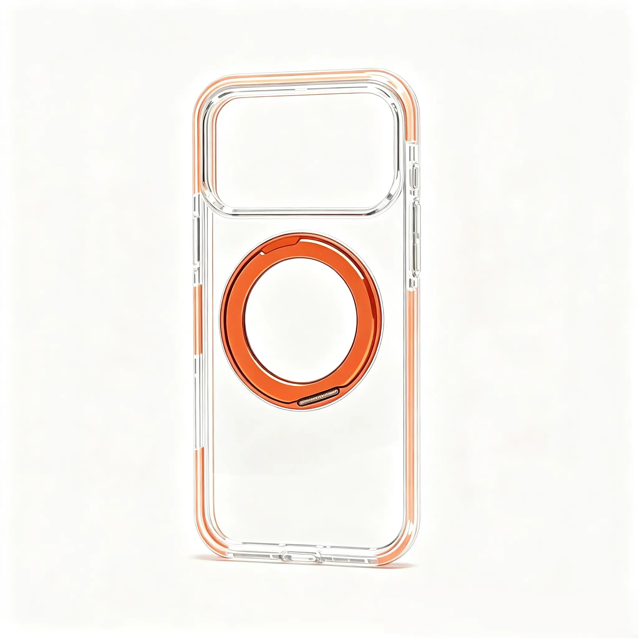 Ice Crystal Magnetic 360° Rotatable Kickstand Phone Case – Compatible with iPhone 12/13/14/15/16/17 & 17 Pro Max Series, Clear Back, Shockproof TPU Bumper, Anti-Scratch Anti-Yellowing, MagSafe Compatible, Car Mount Ready, for Streaming Video Calls