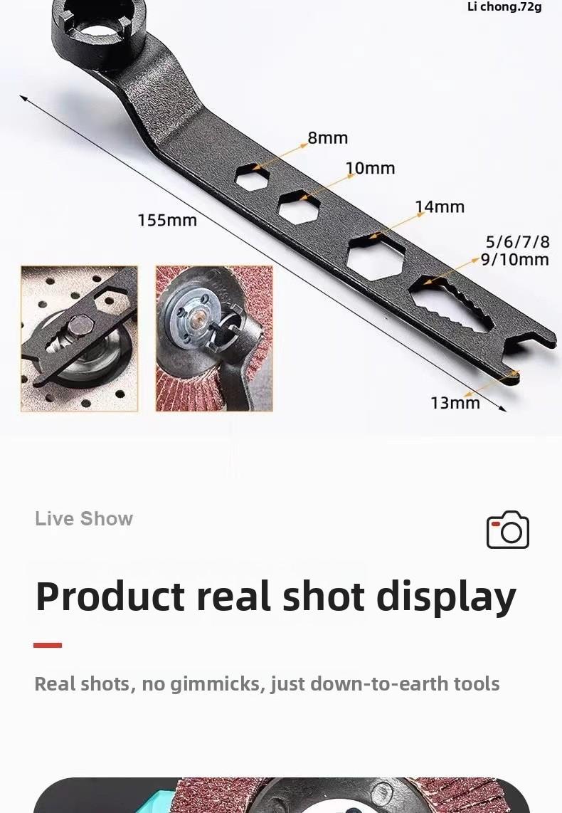 Factory direct sale of new angle grinder adjustment wrench, three-in-one four-prong wrench for changing grinding discs and polishing discs, multi-purpose