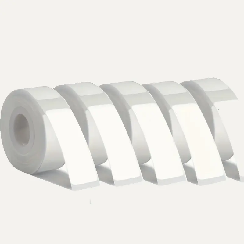 5 Rolls 15x50mm Label Paper, 150 Sheets Per Roll, Background Text, Compatible with Phomemo D30 Thermal Printer, Home Office School Use