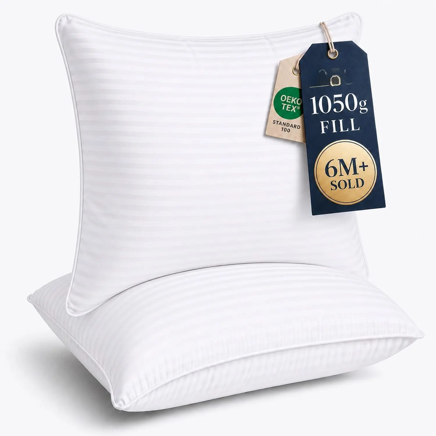 Euro Size Throw Pillows (Set of 2), 26 x 26 Down Alternative Pillow Insert for Bed, Couch, and Sofa