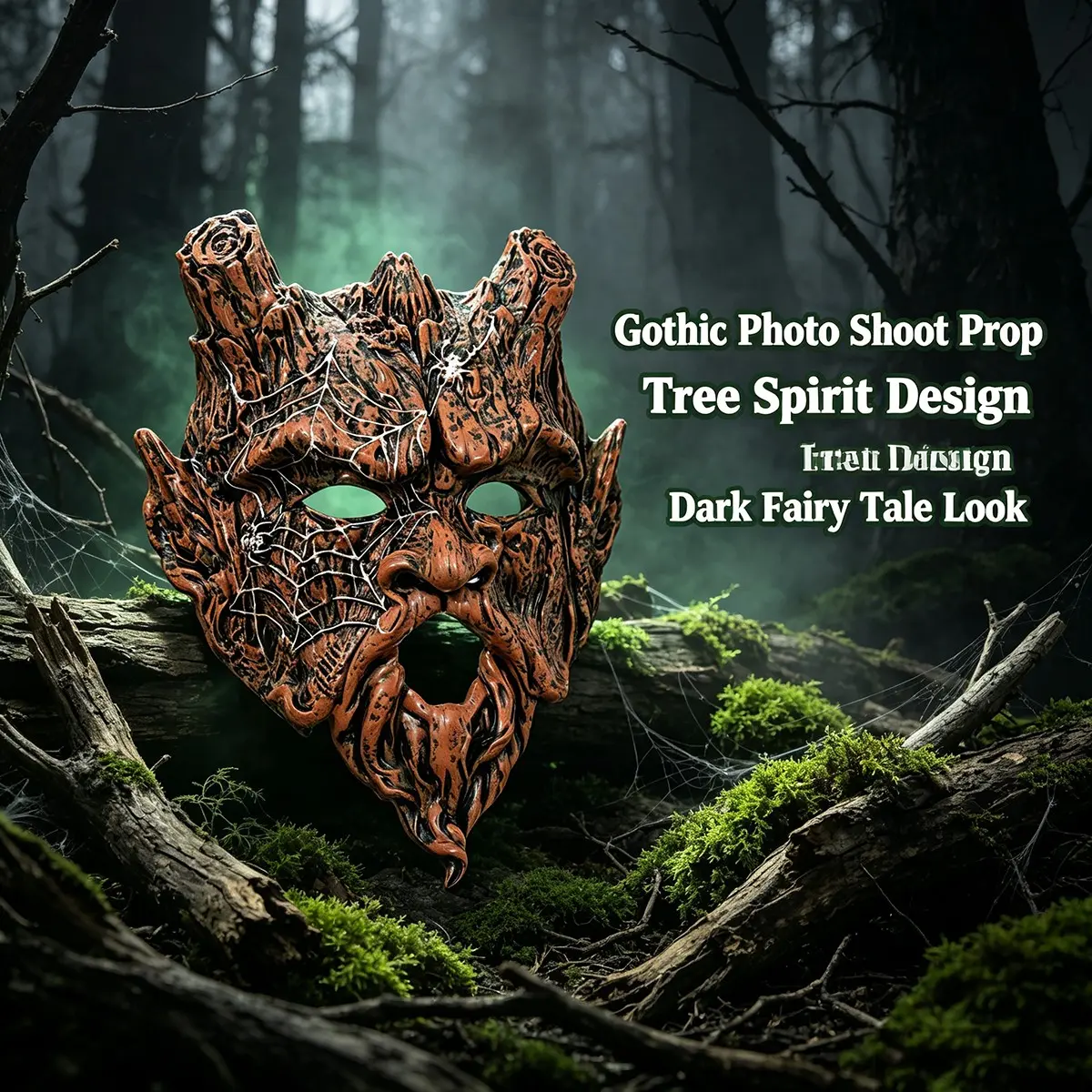 Halloween Tree Goblin Mask, Mask Design, Cosplay Costume Accessory, Funny Prop for Festival Parties, Performance Dress-Up, 1pc