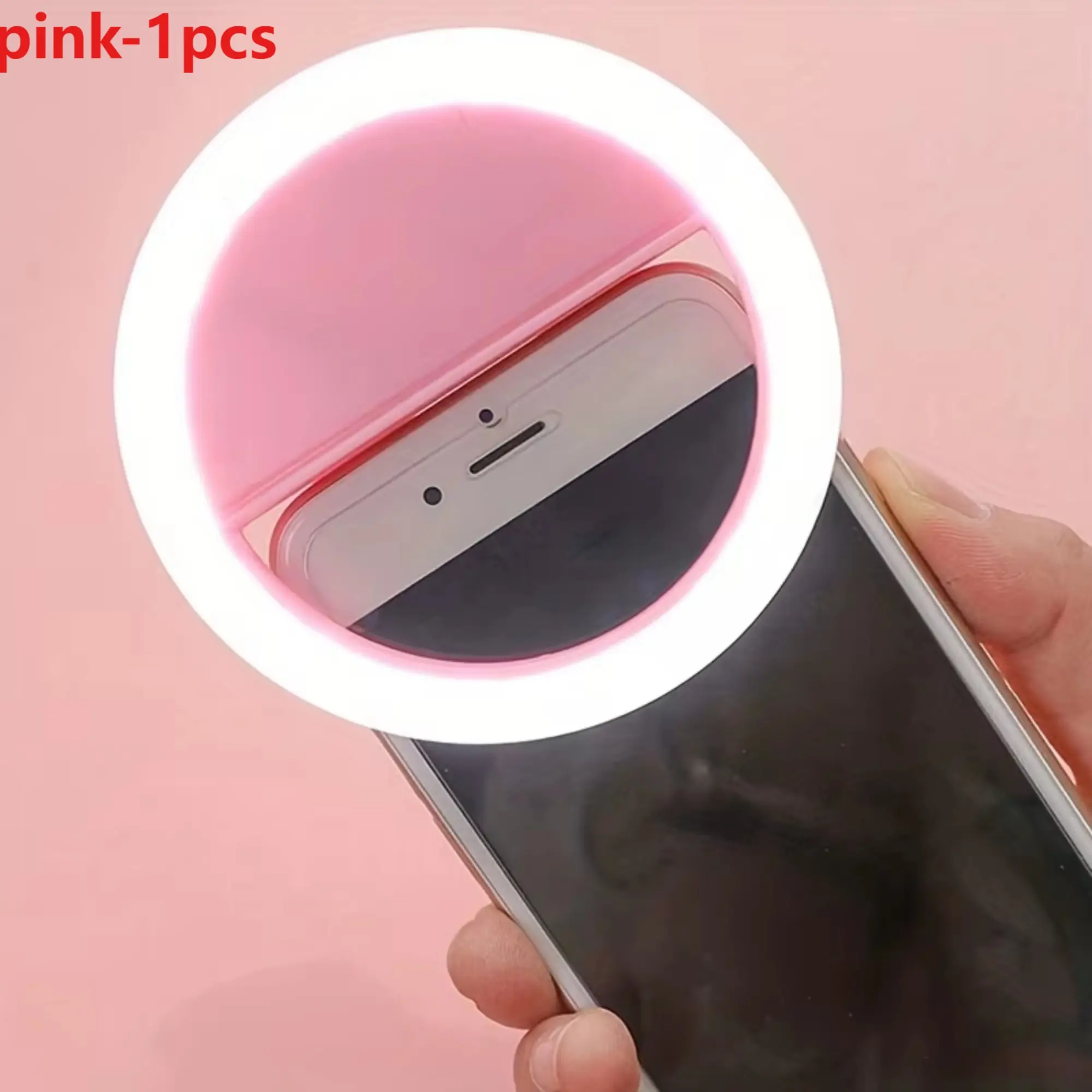 Rechargeable LED Ring Light | Selfie And Live Streaming Light, Phone Ring Light Portable Circular Flashlight, Dual Power Mode: Rechargeable