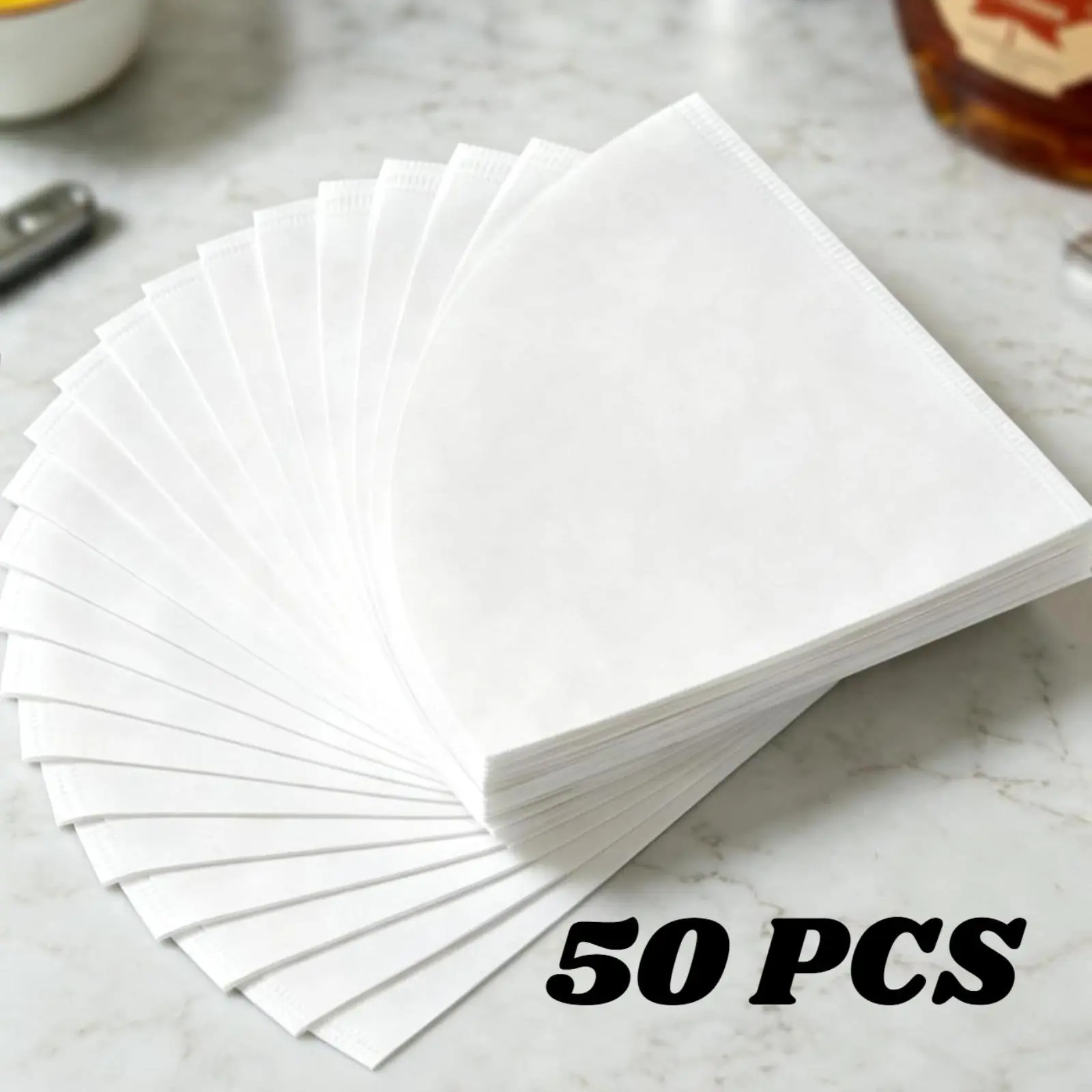 Coffee Filter, Cooking Oil Filter,Fryer Oil Filter (50 Pack),  offee Dripper & Pour Over Coffee Maker, for Pour Over Dripper Drip Coffee MakersCoffee Dripper1-2 Cups