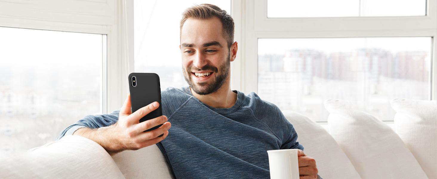 OTOFLY Compatible with iPhone Xs Max Case,Ultra Slim Fit iPhone Case Liquid Silicone Gel Cover with Full Body Protection Anti-Scratch Shockproof Case, [Upgraded Version] (Pine Green)