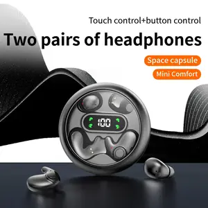 Wireless Headphones In-ear Design Noise Cancelling True Wireless Earbuds with Digital Display Bluetooth 5.4 Gaming Headset for Running Exercising Lightweight Fitness Earphones Summer items Father's Day gifts