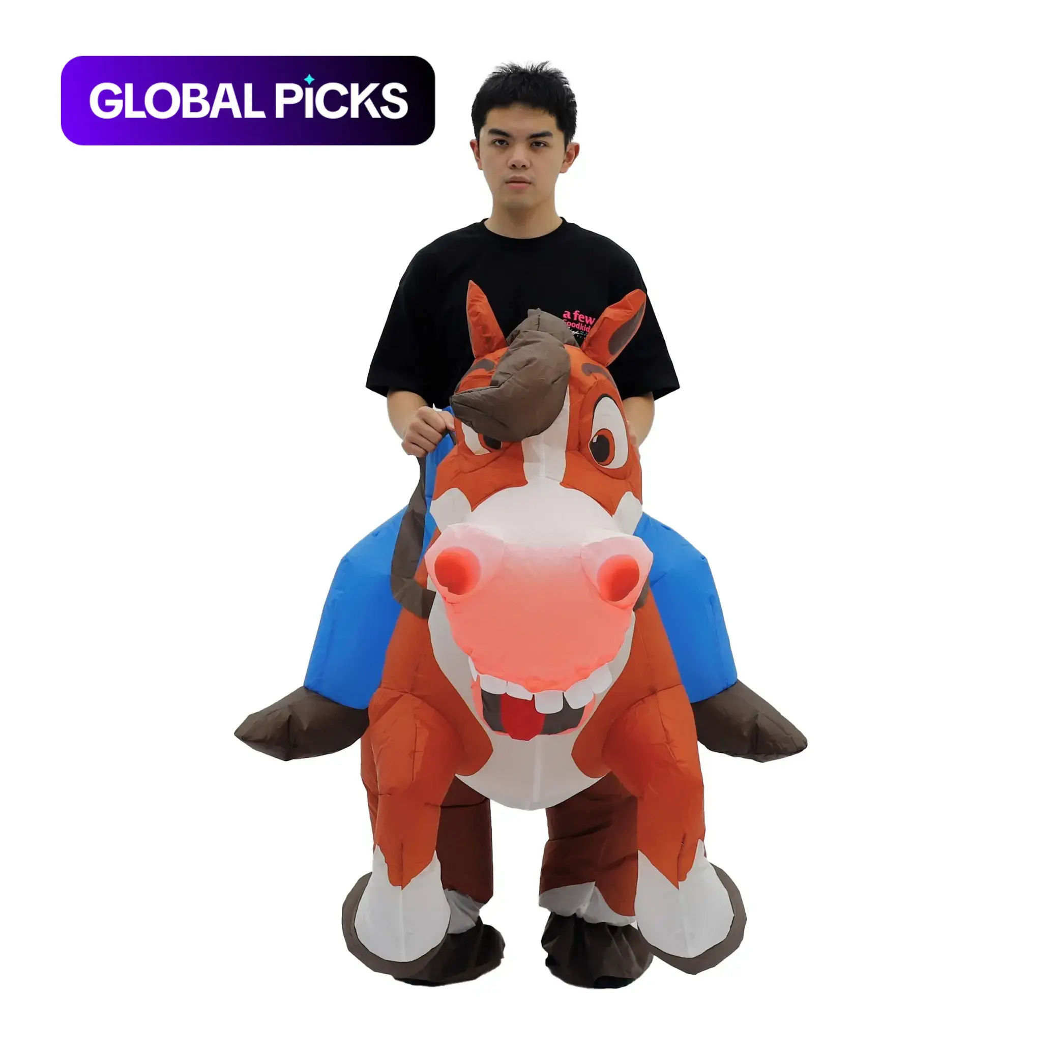 Inflatable Horse Costume, Perfect for Halloween, Independence Day Parade, Cowboy Birthday Party, Carnival, Bar Prank Night, Group Role Play