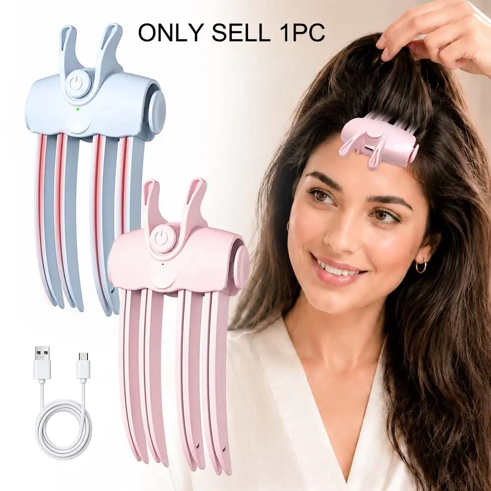 1pc Heated Hair Root Lifter, Electric Hair Volumizing Clip with 2 Temp Settings, Hair Styling Tool for Fine, Limp Hair That Lacks Volume And Body, Portable Rechargeable Root Booster Comb for Women Daily Styling, Hair Tools