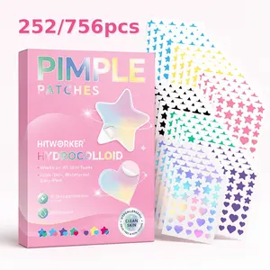Cute Star & Heart Pimple Patches, 252/756 Count Hydrocolloid Acne Spot Treatment Patches, Ultra-Thin Waterproof Blemish Stickers, Easy-Peel Spot Covers
