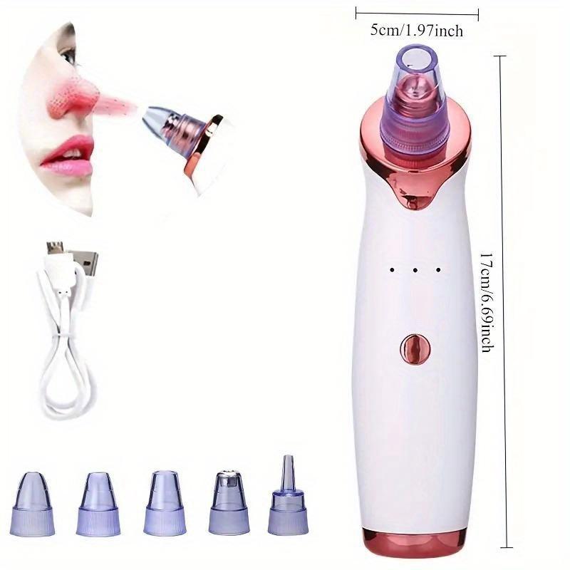 Blackhead Suction Device, Electric Small Bubble Visualization Pore Cleaner, And Facial Device, Deep Cleansing,Handheld Device, Modern Skincare Gadget, Highquality Build, Safe for Light Beige, Pore Vacuum, Blackhead Extractor,Skincare Enthusiasts