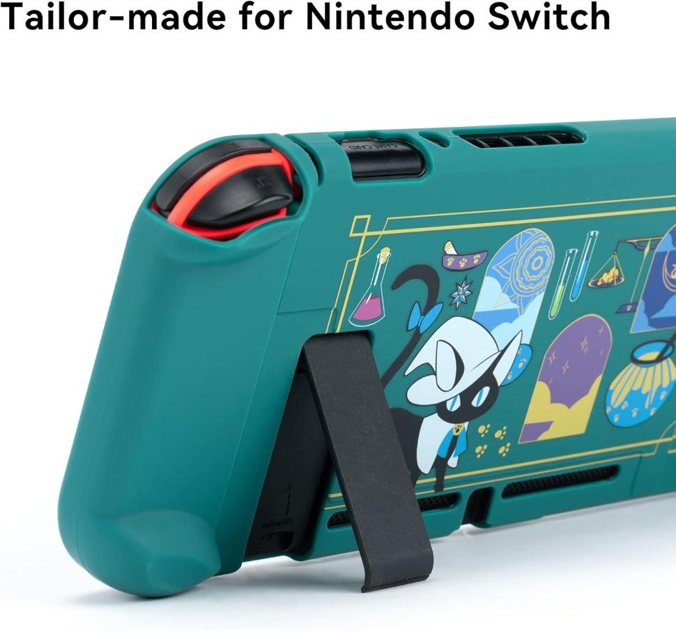 BY-P Protective Case Slim Cover Case Compatible with Switch - Shock-Absorption and Anti-Scratch Skin Case for Switch - Alchemy Cat (for Regular Switch)