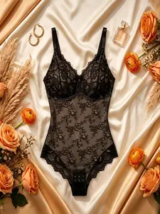 1 piece of one-piece shapewear with breathable lace lining made of high nylon fabric, shaping the curves of the abdomen and hips to fit any smooth contour under any outfit