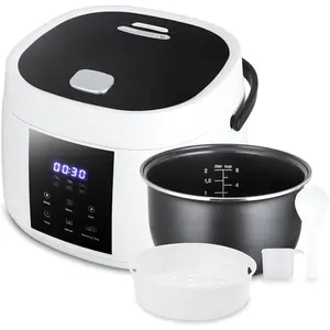 Rice Cooker Small,6-Cup (Uncooked) / 12-Cup (Cooked),6-in-1 Multi Cooker,Electric  Rice Cooker,Portable Non-Stick Rice Maker With Steamer Basket,12 Hours Timer Delay & Keep Warm Function