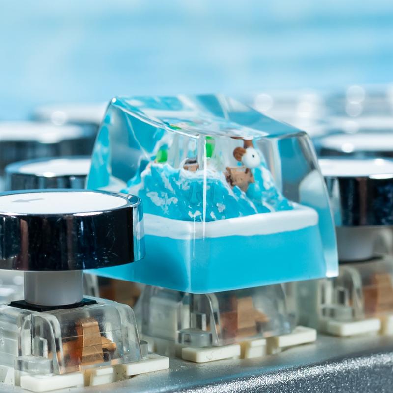 Handmade Epoxy Resin Keycap, Sheep Captain Keycap, Streamlined Design for Cherry Mx Keyboard, Perfect Gift for Birthday or Holiday