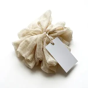2PC Sustainable Organic Cotton Bath Pouf, Exfoliating Shower Loofah for Eco Bath Routine