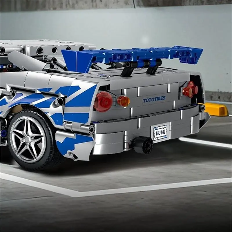 1 Set Tuner Culture Nissan GTR Building Blocks, Modified Street Racing Car Model with Custom Bodywork & Giant Spoiler, STEM Educational Toy for Teens Adults Age 12+, Collectible, 2026 Hot Sale