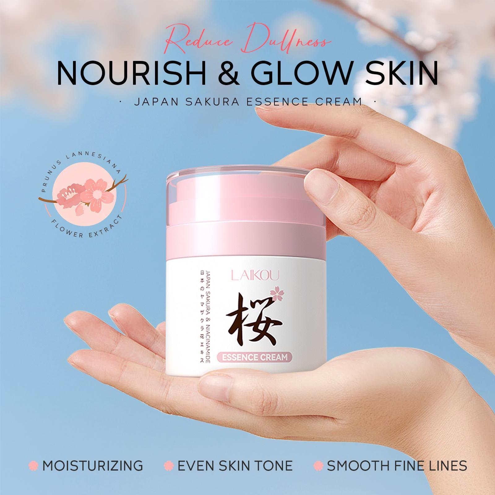 Sakura Skin Care Kit, 17pcs/set Toner & Cream & Sunscreen & Eye Cream & Makeup Bag & Experience Pack, Portable Skin Care Kit for Women, Moisturizing Set, Skin Care Sets