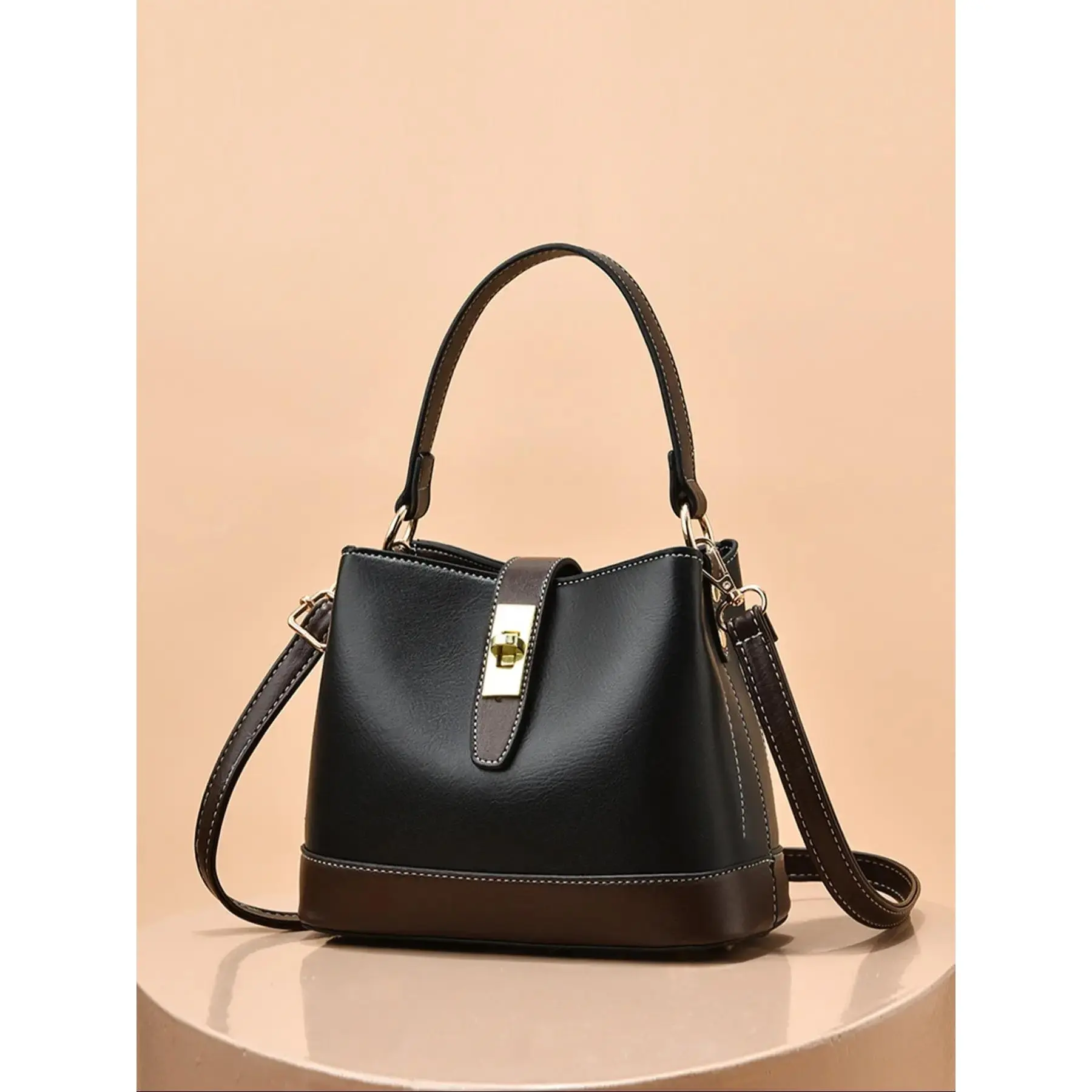 Water Bucket Bag Fashion Handbag New Versatile Elegance Shoulder Crossbody Women's Bag, Stylish and Durable Design for Everyday Use, Fashionable Bucket Bag, Fashionable Daily Crossbody,，