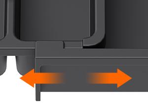 Utensil Organizer for Kitchen Drawer, Expandable Cooking Silverware Tray, Adjustable Cutlery Flatware Holder, Plastic Spatula Tools Storage Divider, 13-22.4 x 15", Black