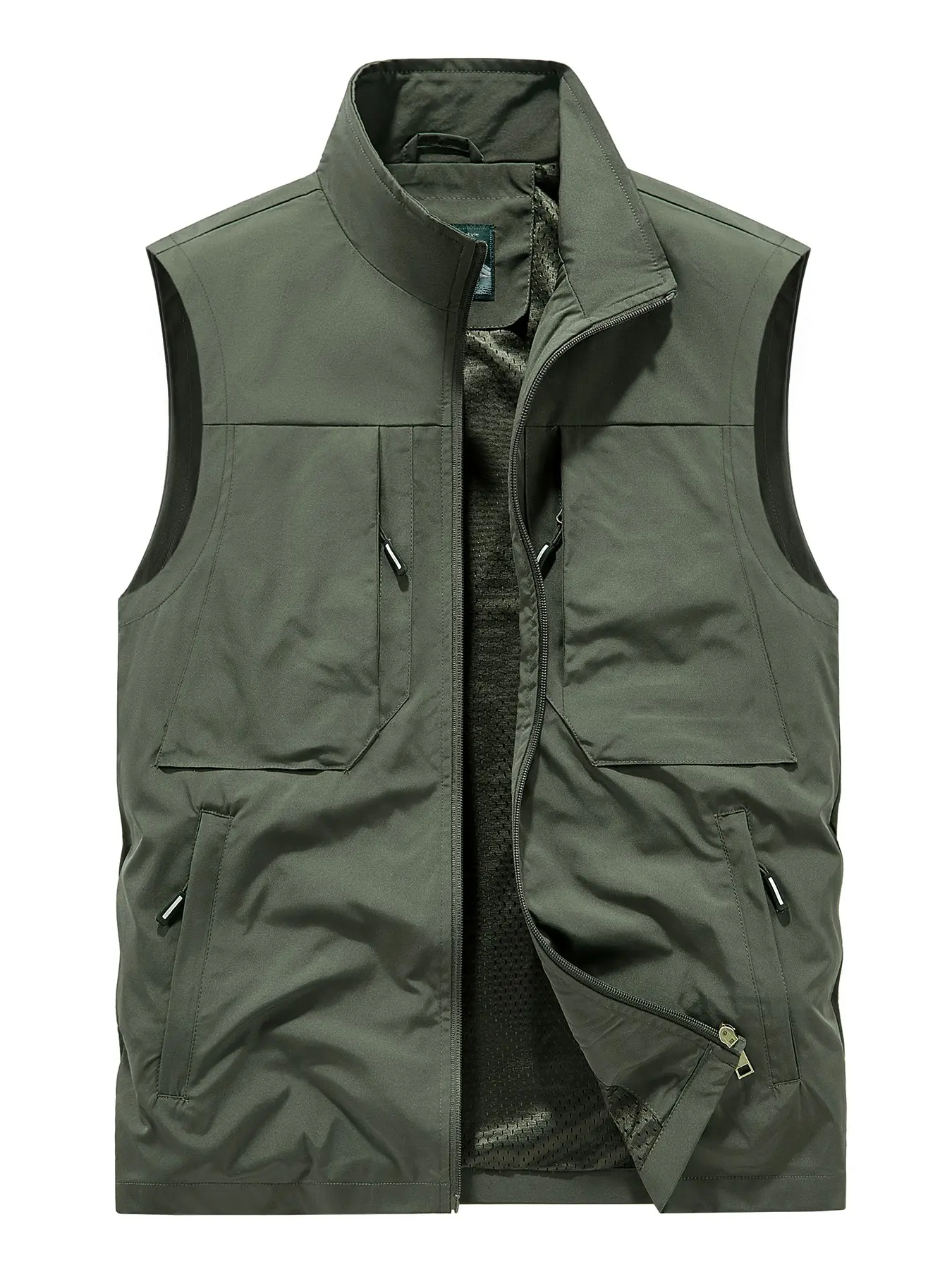 Men's Outdoor Vest, Nylon Material, Multiple Pockets, Breathable, Casual Loose-Fit, Sleeveless, Spring & Fall New Arrival