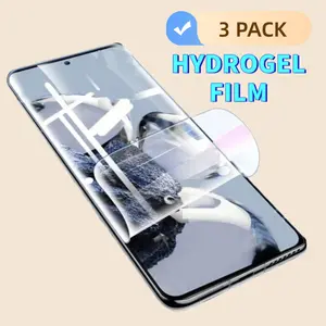 3-piece set, suitable for Redmi K70 60 60Pro Pro Ultra 60E 70E, transparent hydrogel film, screen protector, device screen cover, phone film, smooth surface, flexible protective film, anti-scratch layer, phone film, protective film