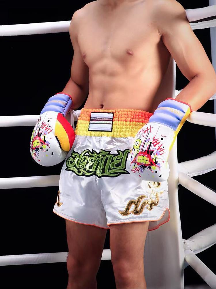 Adult Leather Lace-Up Boxing Gloves, Training Boxing Equipment for Free Combat and Thai Punching Bag Use
