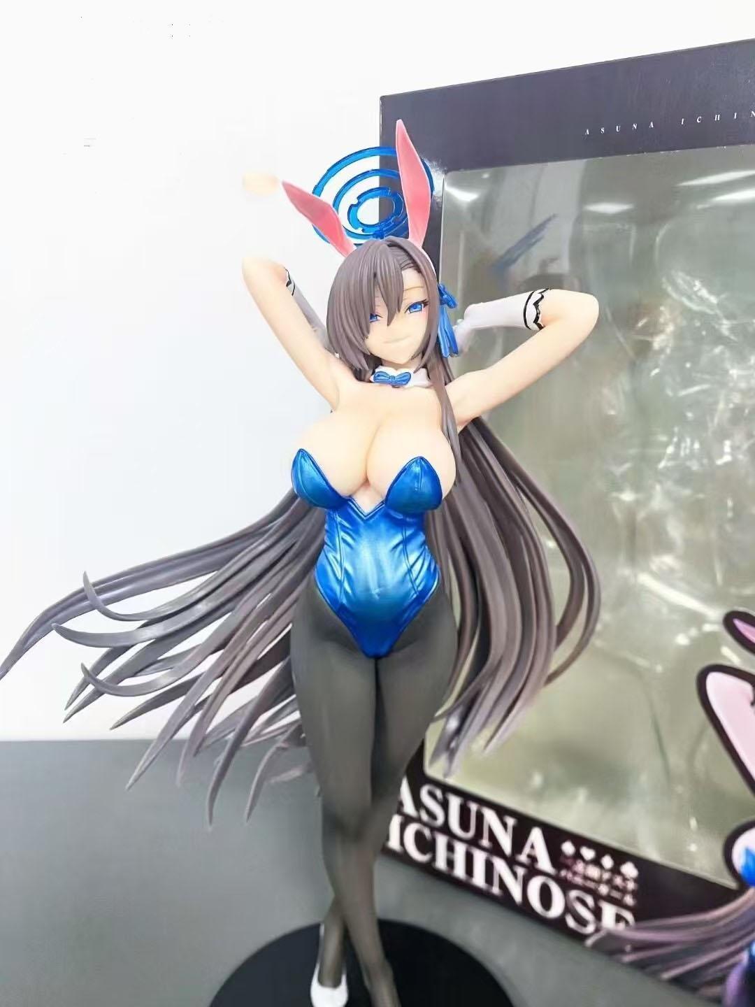2CM Anime Game Blue Archive Ichinose Asuna Figure Bunny Girl Dress Sexy Animation Model Toys GiftsDecoration Ornaments PVC