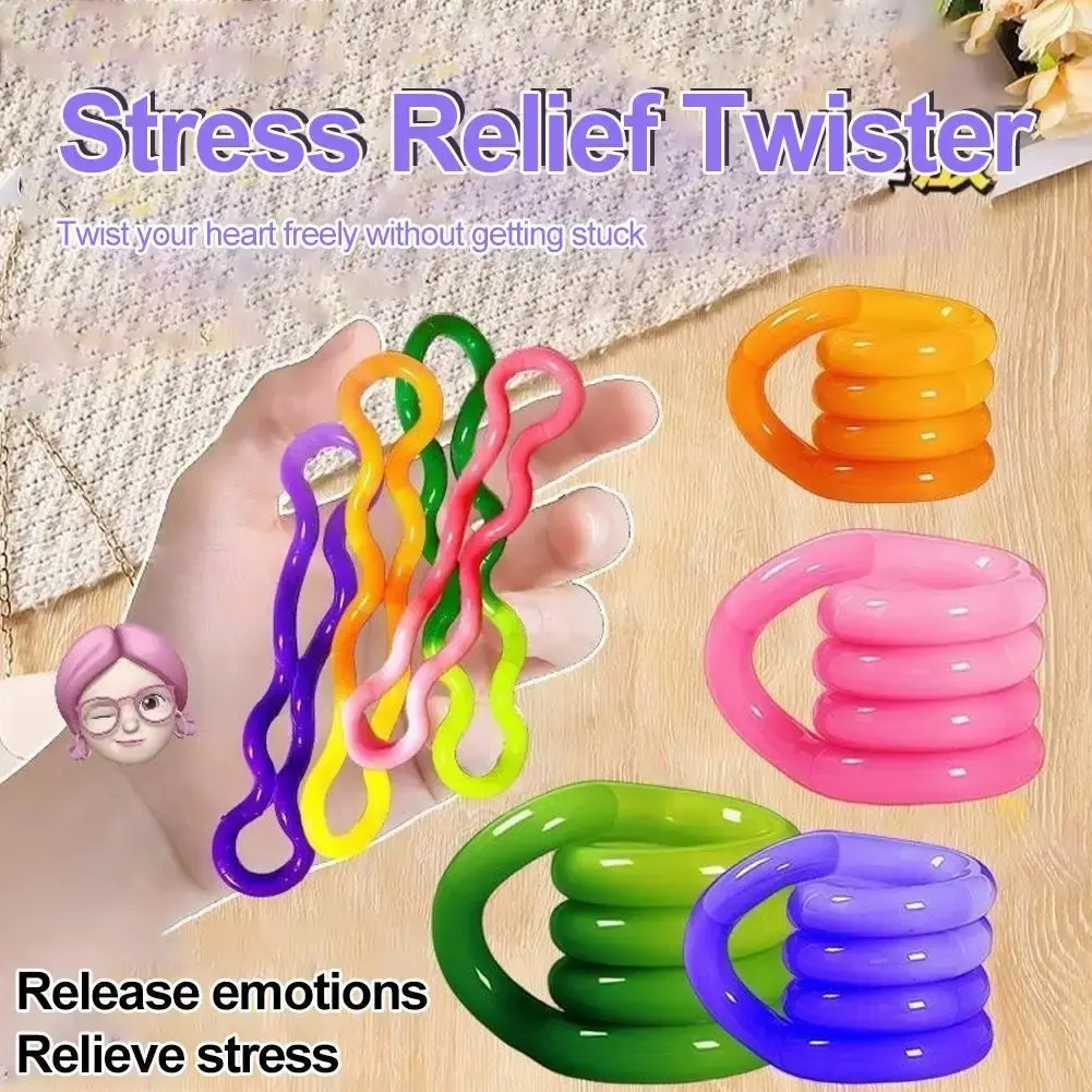 Color-Changing Twisty Fidget Toy | Stress Relief Spinner for Kids & Adults | Tactile Sensory Fun
