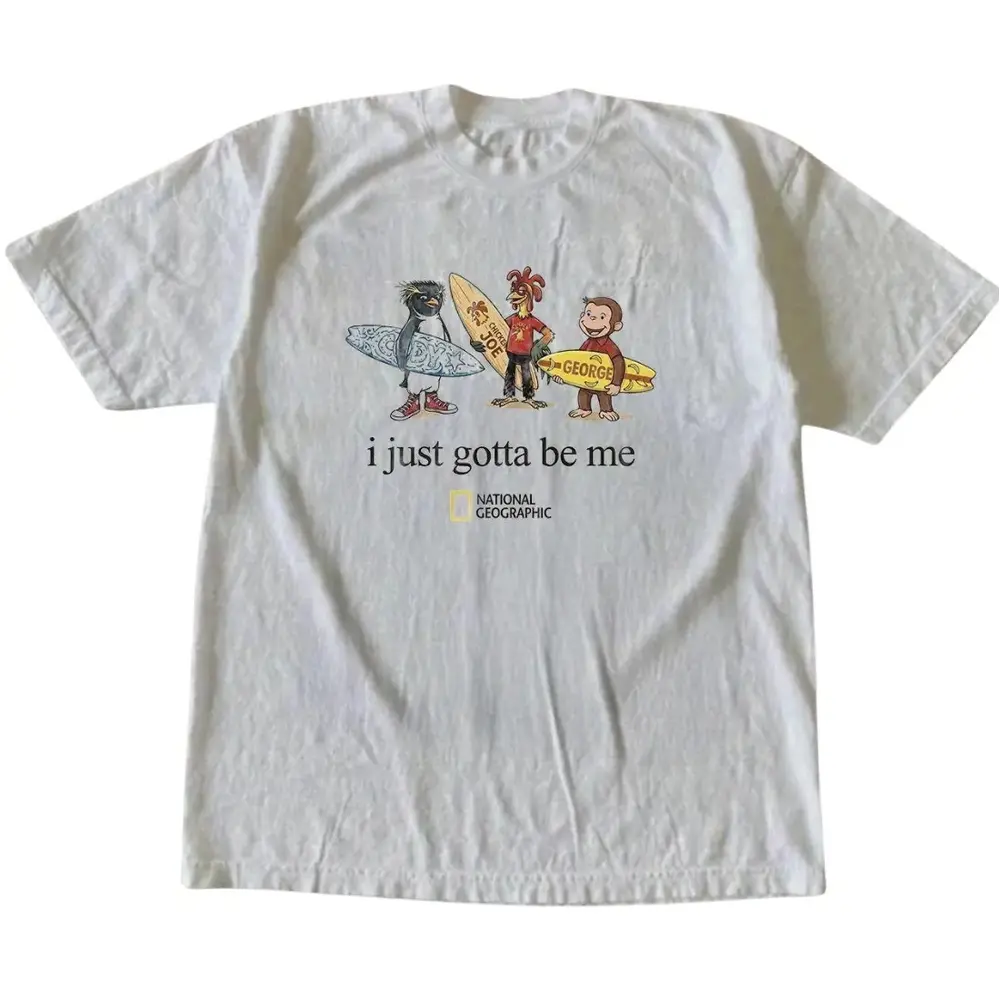 Surf-themed character T-shirts, animal print T-shirts, cartoon T-shirts, gift T-shirts, unisex retro pattern T-shirts, gothic style clothing, men's and women's streetwear, summer beachwear