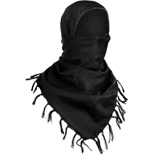 Unisex Military Shemagh Tactical Desert Keffiyeh Scarf - 43x43in Head-Neck Wrap with Decorative Tassel, No Fade, Absorb Sweat, Breath Freely for Daily & Adventure Use
