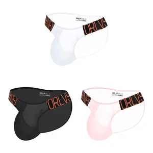 1/3PCS Men Transparent Underwear Ice Silk Brief Thin Gay Panties Quick Dry Low Wasit Men's Brief High Fork Breathable Underpants