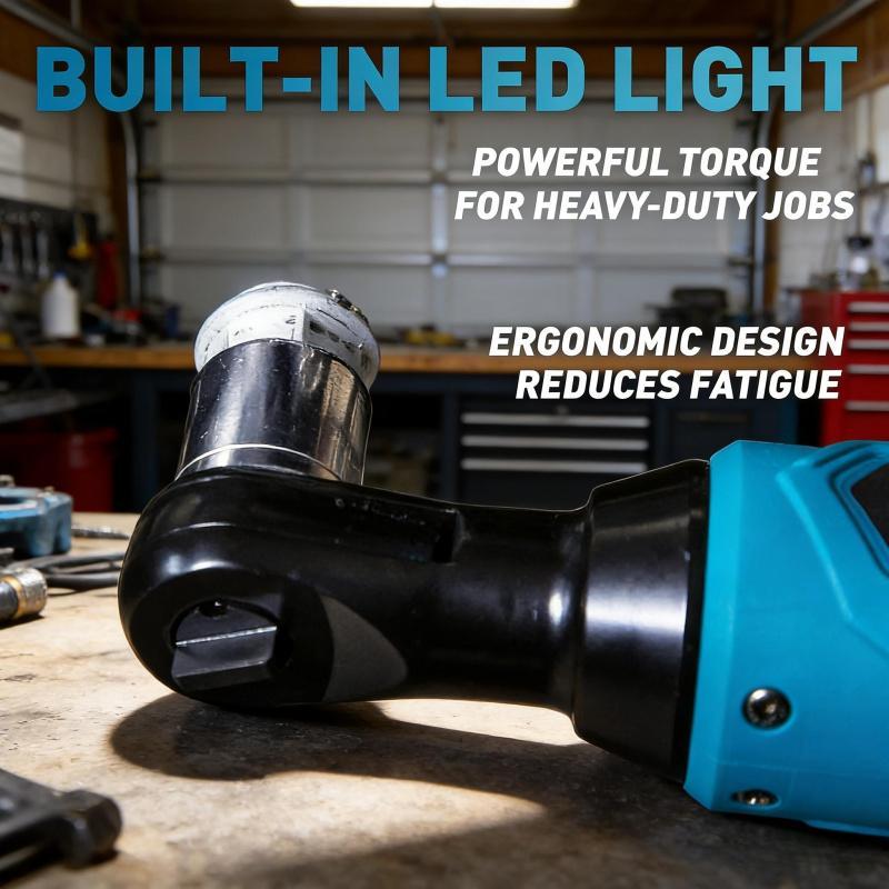 12V Cordless Electric Ratchet Wrench Set Ergonomic Grip Forward/Reverse Speed Control Auto Repair Home DIY Multifunctional Lithium Battery Wrench