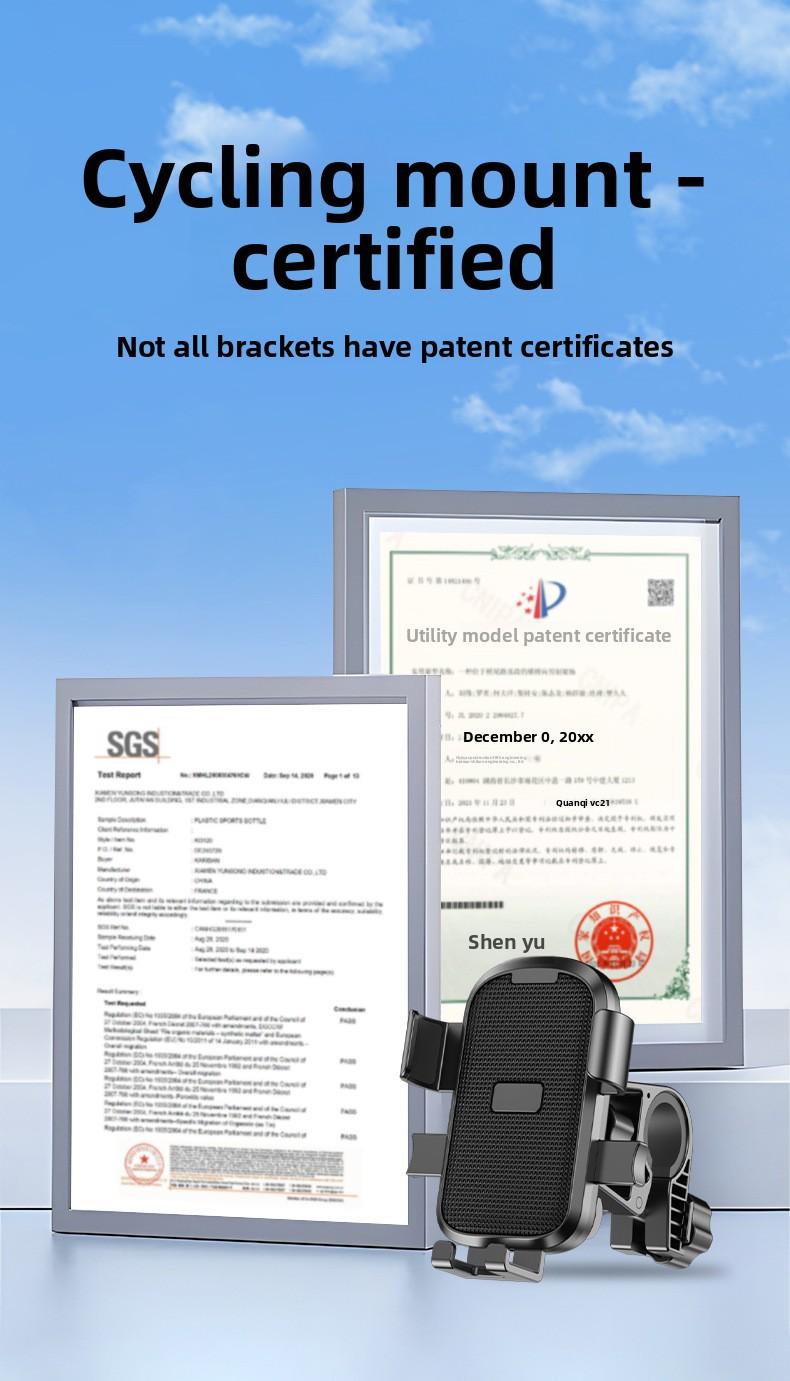 Motorcycle, electric vehicle, mobile phone navigation support, universal for bicycles and electric scooters magnetic mount