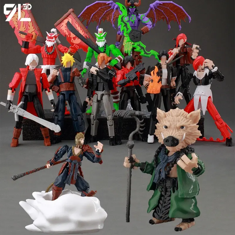 9L3D Street Battle Warrior Young Swordsman Tactical Agent Action Figure Brave Warrior Detailed Model Dummy13 Toy Home Decoration