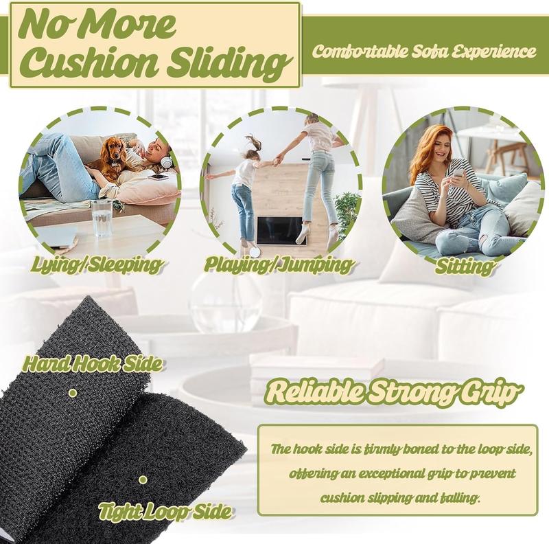4.3 Inch x 32.8 Heavy Duty Hook and Loop Tape Strips with Adhesive Cushion Grip to Sliding Keep Couch Cushions Mattress from Sliding, Outdoor No Punching Picture Wall Hanging Strips 4.3 Inch x 32.8 Heavy Duty Hook and Loop Tape Strips with Adhesive Cushion Grip to Sliding Keep Couch Cushions Mattress from Sliding, Outdoor No Punching Picture Wall Hanging Strips