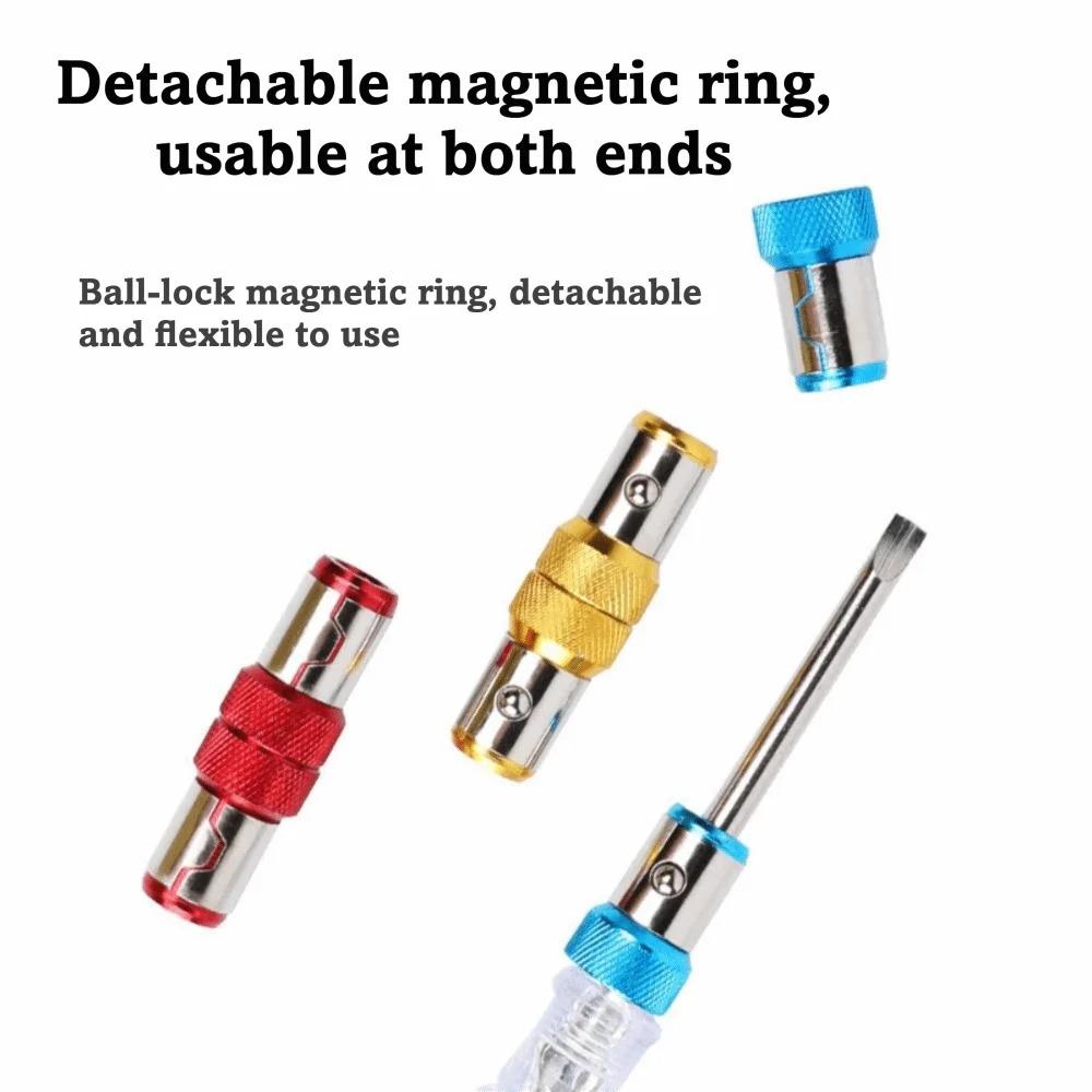 6pcs Anti-Slip Design Magnetic Ring Bit Magnetic Not Easy To Fall Off Magnetic Screwdriver Bit Non-Slip Grip High Performancezz
