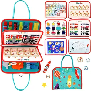 Busy Board for Toddlers 1-3 Sensory Busy Book for 1+ Year Old Boys Girls Learning Activity Books Birthday Christmas Toddler Gift (Green)