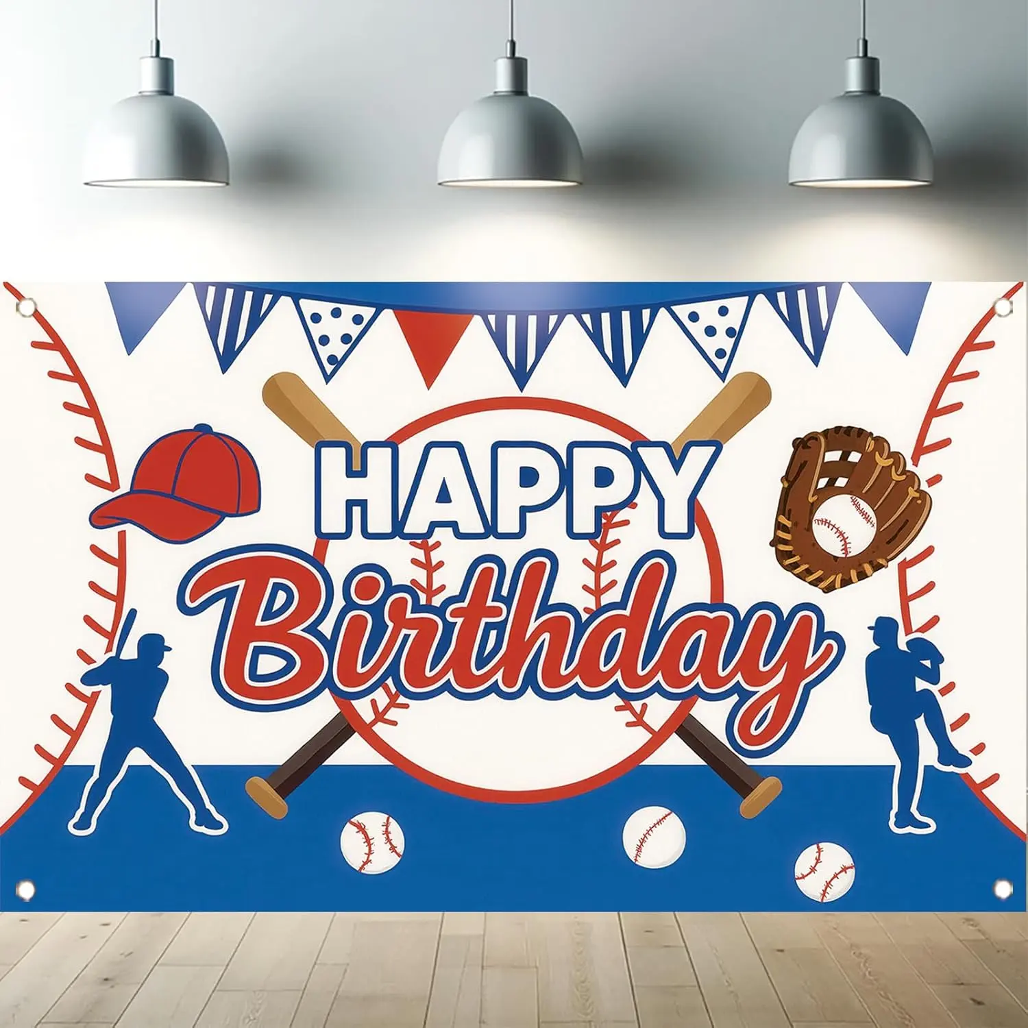 Baseball  Tapestry wall hanging Sports Theme Birthday Banner for Boys Baseball Party Decorations Baseball Happy Birthday Background for Kids Photo Booth Wall Decor