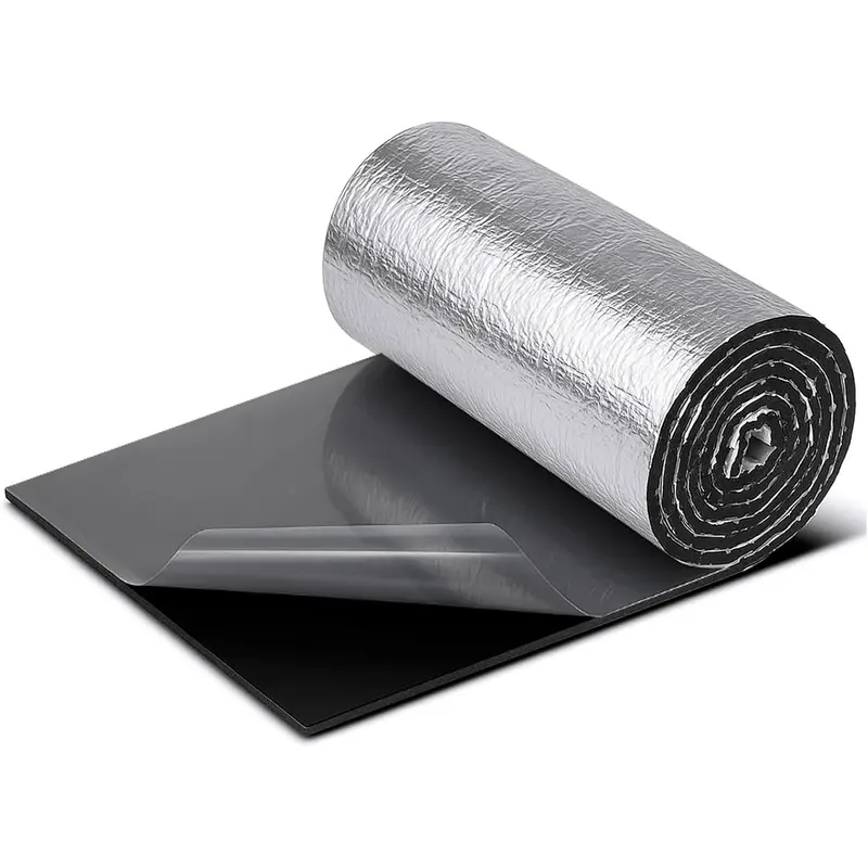 Thermal Sound Deadening(10mm 394MIL) Automotive Heat Shield Reflective Insulation Mat Vehicle Car Truck SUV RV Engine Bay: Firewall Noise Reduce Heavy Duty Self-Adhesive DIY(16" X10')