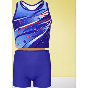 Gymnastics Leotards for Girls With Shorts Tumbling Dance Unitards Activewear