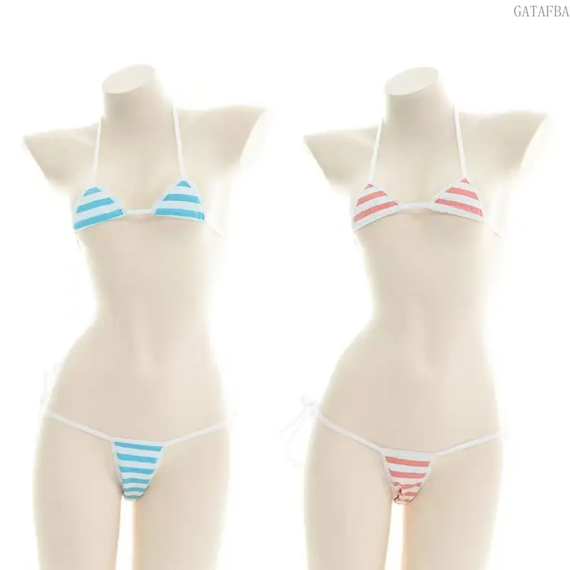 Sexy Bikini Tie Strap Camisole Lingerie Set, Separated Bra and Panty Kit