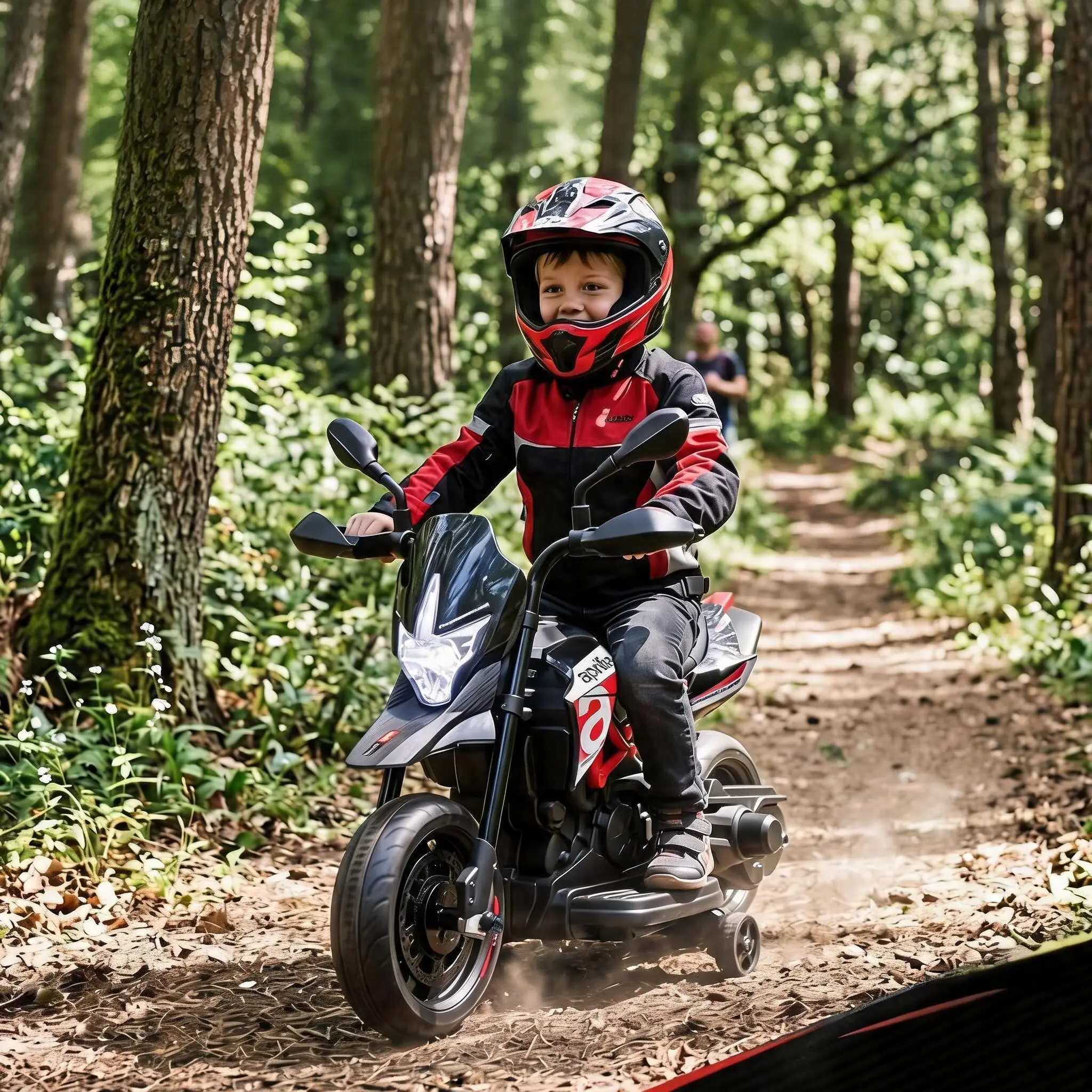Garvee 6V Battery-Powered Kids Dirt Bike Ride-On Motorcycle - Training Wheels, Stable Beginner Design - For Toddlers Ages 3-5 - Black