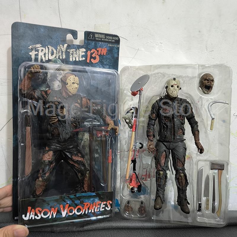NECA Firday The 13th Jason Voorhees Action Figure Part VII A New Blood Jason Voorhees Halloween Collection Model Toy Gift