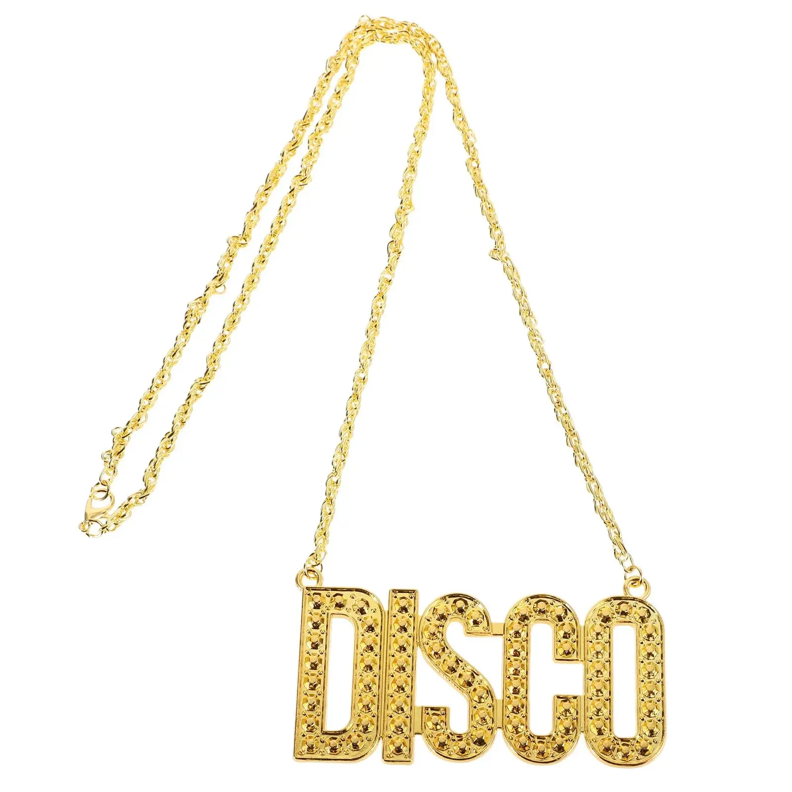 Stylish Disco Letter For Men Unique Hip Hop Jewelry Eye-Catching Party Accessories Chain Stage Performance Costume Supplies