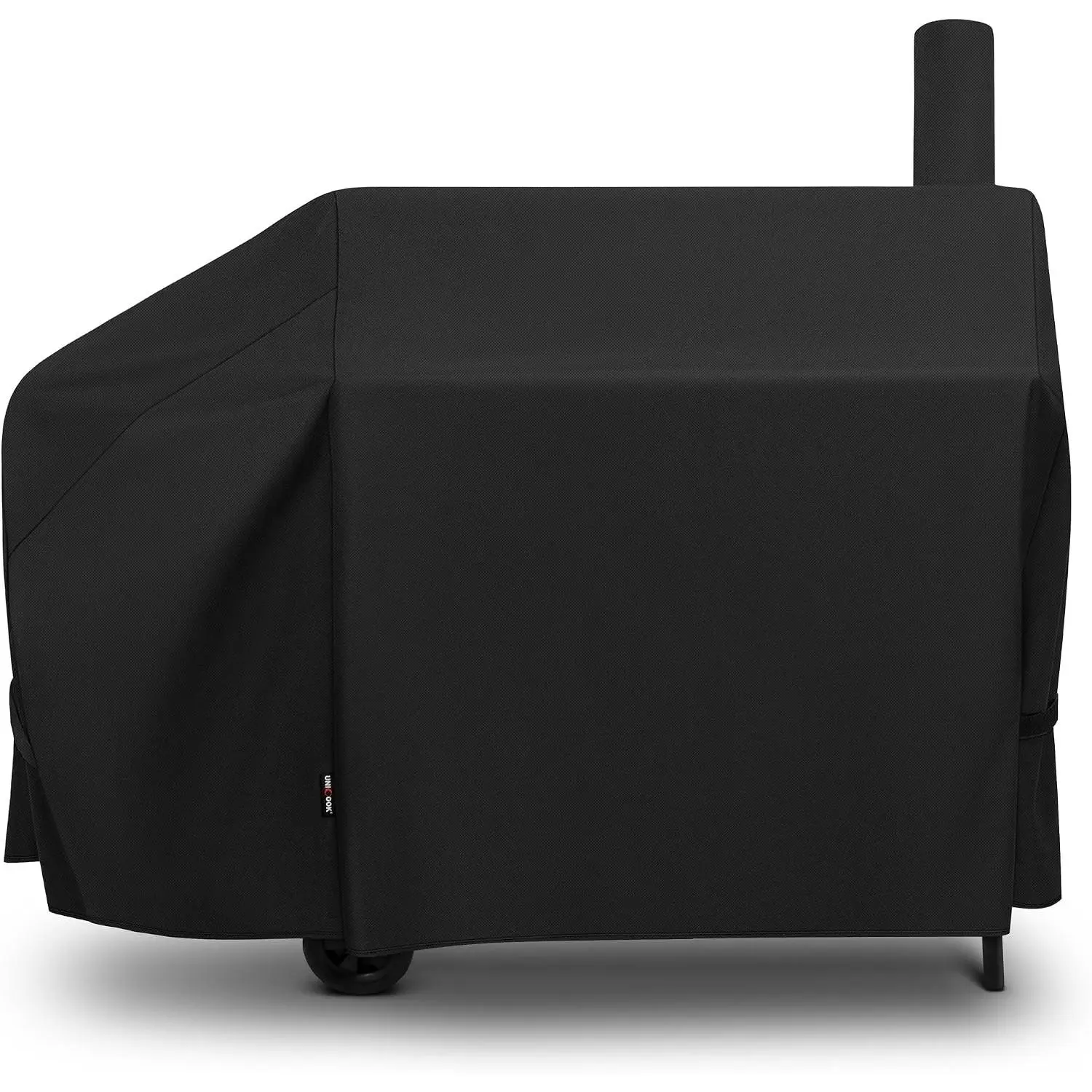 Offset Smoker Cover 60 Inch, Outdoor Heavy Duty Waterproof Charcoal BBQ Grill Cover, Fade Resistant, Compatible for and More, Black