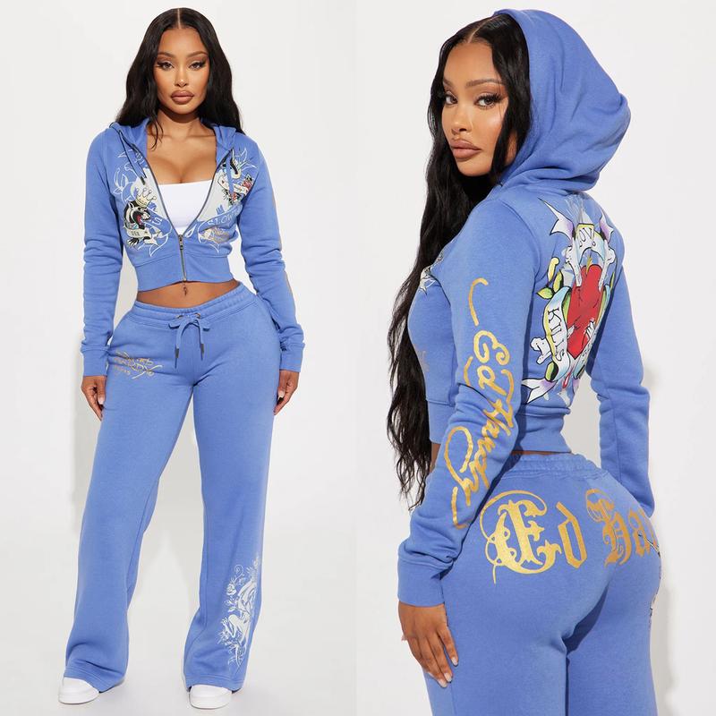 2 Piece Sets Womens Clothing Letter Print Sweatsuit  Zipper  and Sweat Pants Suits Tracksuit Set Womenswear Comfort Fitted Hot Pink Hoodie